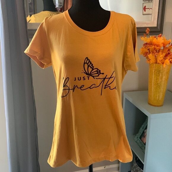 COPY - 🦋NWOT “Just Breathe” Custom shirt Large and Xl available fits true to sz - Picture 2 of 10